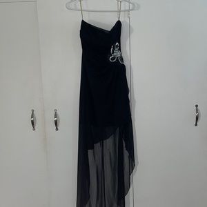 Black high low dress